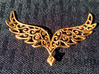 Angel Wings Pendant - precious metals 3d printed gold plated brass