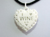 Heart Pendant I Love Wine 3d printed I Love Wine Pendant Front  -  Actual Photo