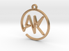 A & K Monogram Pendant 3d printed 