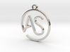 A & S Monogram Pendant 3d printed 