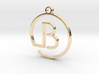 B Monogram Pendant 3d printed 