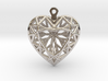 3D Printed Diamond Heart Cut Earrings  3d printed 