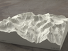 6'' Mt. Whitney, California, USA, Sandstone 3d printed Radiance rendering of model, viewed from the East, looking past Whitney Portal