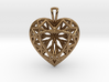 3D Printed Diamond Heart Cut Pendant (Large)  3d printed 