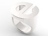 Helvetica E Ring 3d printed 