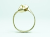 Knot Ring - Size 8 3d printed Brass