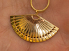 Fan 3d printed 18K Gold Plated brass