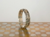 Cut Facets Ring Sz. 4.5 3d printed Polished Silver