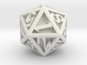 D20, Engraved  3d printed 