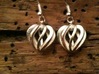 Heart Cage Earrings 3d printed Add a caption...