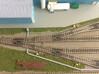 N Scale Concrete Cable Trough 3mm 3d printed 3mm and 1.5mm wide cable troughs next to the tracks