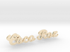 Custom Name Cufflinks - "Coco & Roz" 3d printed 
