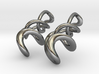 Tumbling loops earrings 3d printed 