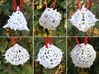 Thorn Dice Ornament Set 3d printed In White Strong & Flexible