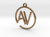 A & V Monogram Pendant 3d printed 