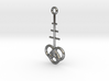 Interlocking rings earring 3d printed 