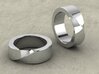Mobius 1 Ring 3d printed Premium Silver Render