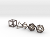 Platonic Solids (set of 5) 3d printed 