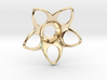 Star-Burst - Rosette Jacket Collar 3d printed Gold Plated