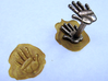 Handprint wax seal 3d printed with gold wax seal by request