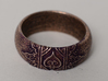 Ace Ring_Henna 3d printed Stainless antiqued with purple acrylic