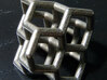 Diamond structure (small) 3d printed Printed in stainless steel.