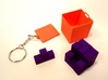 Small SOMA cube fits in the Box (a separate produc 3d printed Small SOMA cube (assembled tetrahedron 2.7x2.7x2.7 cm) can be fitted in the Box connectable to a keychain