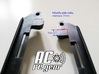 B6D StandUp Rear Lipo Brace Associated 3d printed Side rails modification.