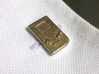 Game Boy Cufflinks 3d printed Cufflink in use on a double French cuff shirt.
