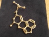 LSD Molecule Keychain / Pendant 3d printed LSD molecule jewelry pendant in 14K Gold. 