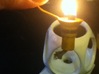 Mystic Altar Oil Lamp "Phi" 3d printed Phi-refilling 3 - The wick holder, what makes it go.