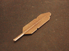 Feather 3d printed Polished Bronze Steel
