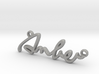 AMBER Script First Name Pendant 3d printed 