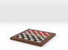 Checkers Board 1/12 Scale in Frame with Pieces 3d printed 