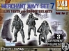 1-48 Merchant Navy Crew Set 7 3d printed 