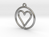 Heart Card Game continuous line Pendant 3d printed 