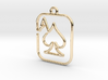 The ace of spades continuous line pendant 3d printed 