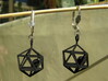 Dodecahedron and Ball Earrings 3d printed 