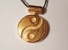 Yin Yang Pendant 3d printed Photo Polished Gold Steel