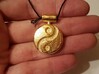 Yin Yang Pendant 3d printed Photo Polished Gold Steel