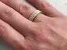 Ingranaggi Ring - XS, S, M, L, XL 3d printed Only for Photo purposes 3 rings are shown:3 Gold, Rose, Rhodium Plated