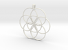 SEED OF LIFE Sacred Geometry Symbol Necklace 3d printed 