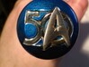 Star Trek 50 Shooter Knob R3 3d printed Candy Electric Blue PowderCoat