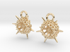Spumellaria Earrings - Science Jewelry 3d printed 