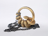 Reverse Snake Ring 3d printed Raw Brass