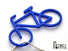 Pendant 'Little Bicycle' 3d printed Bicycle pendant, 3D printed in blue strong& flexible polished