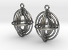 Concentric Borromean -- Precious Metal Earrings 3d printed 