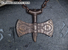 Pendant - Amulet of Talos 3d printed Polished Bronze Steel