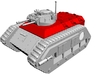 28mm Zerber APC troops carrier hull 3d printed red-marked parts only