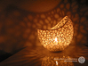 Filigree double wall tealight holder 3d printed Own 3D-prints with white PLA.